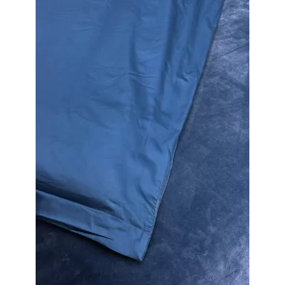 Комплект постельного белья KAZANOV.A Lindor Premium деним/платина (египетский хлопок-велюр), евро