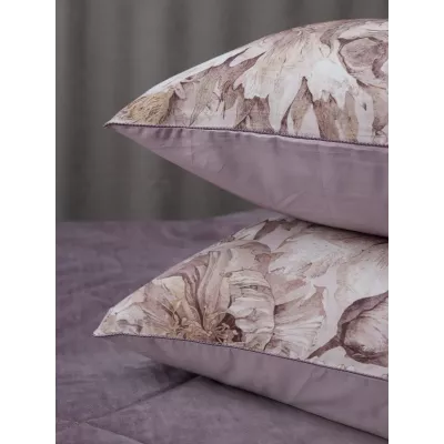 Комплект с одеялом KAZANOV.A “Хиллари” пыльная роза (египетский хлопок-велюр), 1.5 спальный