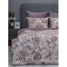 Комплект с одеялом KAZANOV.A “Хиллари” пыльная роза (египетский хлопок-велюр), 1.5 спальный