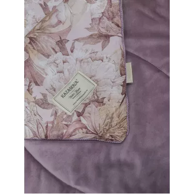 Комплект с одеялом KAZANOV.A “Хиллари” пыльная роза (египетский хлопок-велюр), 1.5 спальный