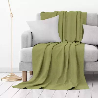 Покрывало Волшебная ночь "Рогожка" (оливка), 140х220