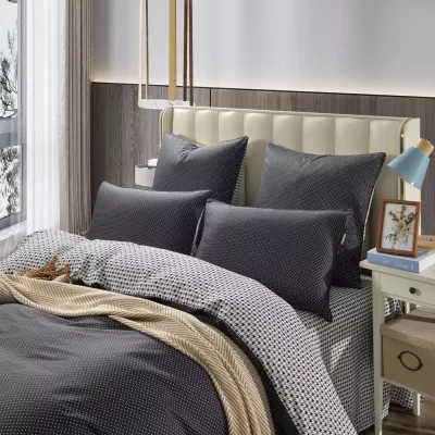 Комплект постельного белья Sofi de Marko "Бриджтаун" (стоун) сатин, евро