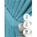 Шторы интерьерные на шторной ленте с подхватами DonCotton "Канвас" темная бирюза