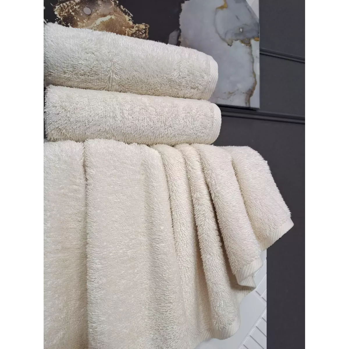 Махровое полотенце Kazanov.a “Teddy” (айвори), 50х90