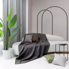 Покрывало Волшебная ночь "Рогожка" (графит), 140х220