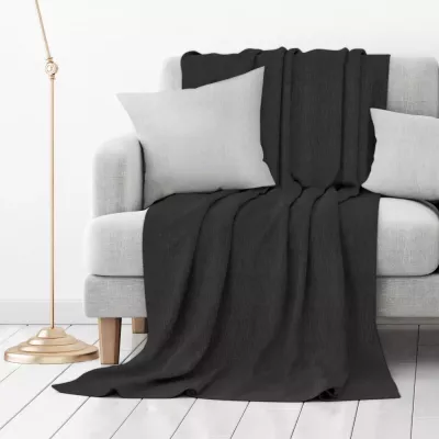 Покрывало Волшебная ночь "Рогожка" (графит), 140х220