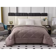 Двустороннее одеяло полуторное Sofi De Marko «Монако» кофе (велюр-сатин) 160х220