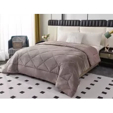 Двустороннее одеяло полуторное Sofi De Marko «Монако» кофе (велюр-сатин) 160х220