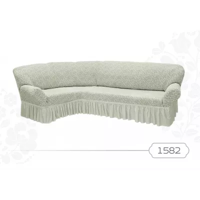 Чехлы на угловой диван с оборкой “Жаккард”