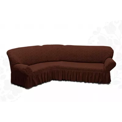 Чехлы на угловой диван с оборкой “Жаккард”