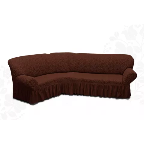 Чехлы на угловой диван с оборкой “Жаккард”