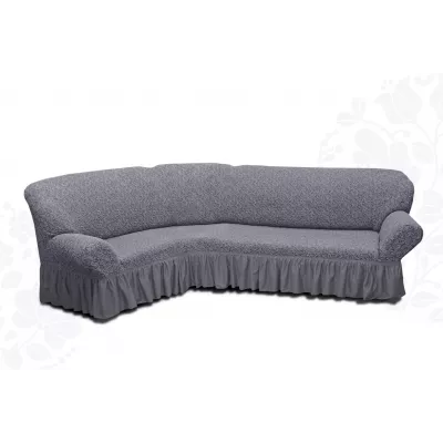 Чехлы на угловой диван с оборкой “Жаккард”