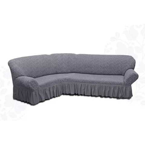 Чехлы на угловой диван с оборкой “Жаккард”