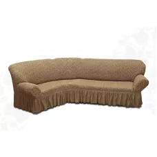 Чехлы на угловой диван с оборкой “Жаккард”