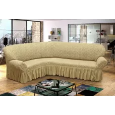 Чехлы на угловой диван с оборкой “Жаккард”