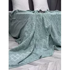 Махровое покрывало Karteks "Venesia" жаккард (бирюзовый), 160х220