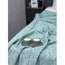 Махровое покрывало Karteks "Venesia" жаккард (бирюзовый), 160х220
