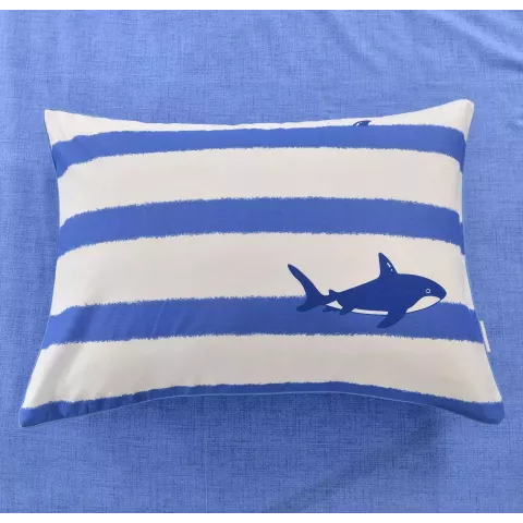 Комплект постельного белья Sofi De Marko “Касатки” (синий), 1.5 спальный