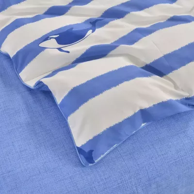 Комплект постельного белья Sofi De Marko “Касатки” (синий), 1.5 спальный