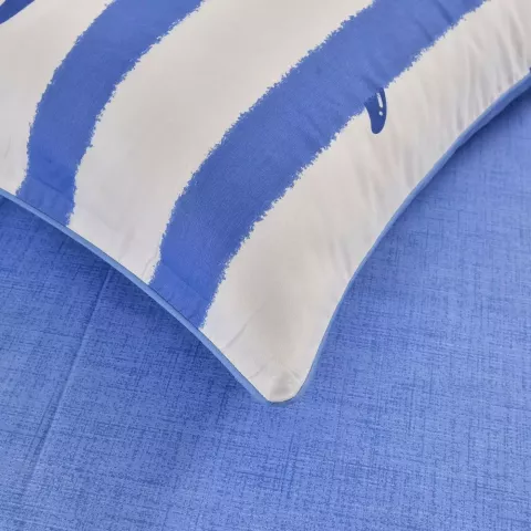 Комплект постельного белья Sofi De Marko “Касатки” (синий), 1.5 спальный