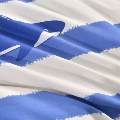 Комплект постельного белья Sofi De Marko “Касатки” (синий), 1.5 спальный