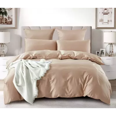 Комплект постельного белья Karteks "Сатин с декоративным кантом" MONTANA SDK - 013, евро