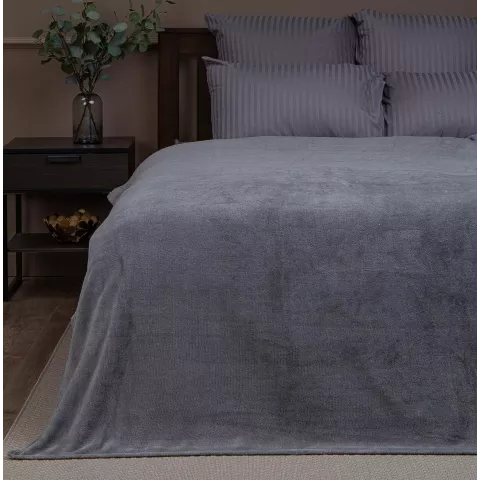 Плед Texrepublic “Absolute” flannel (серый), 180x200