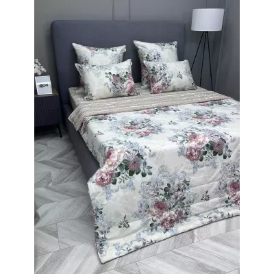 Комплект с одеялом KAZANOV.A Cotton “Верона” (бежевый), евро