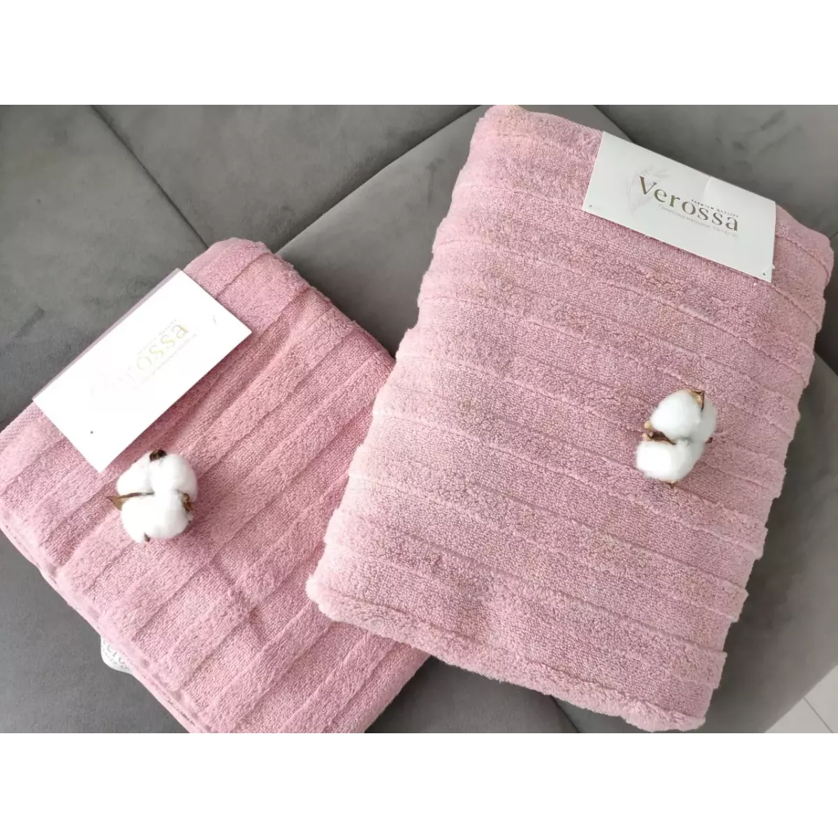 Махровое банное полотенце Verossa “Palermo” (чайная роза), 70х140