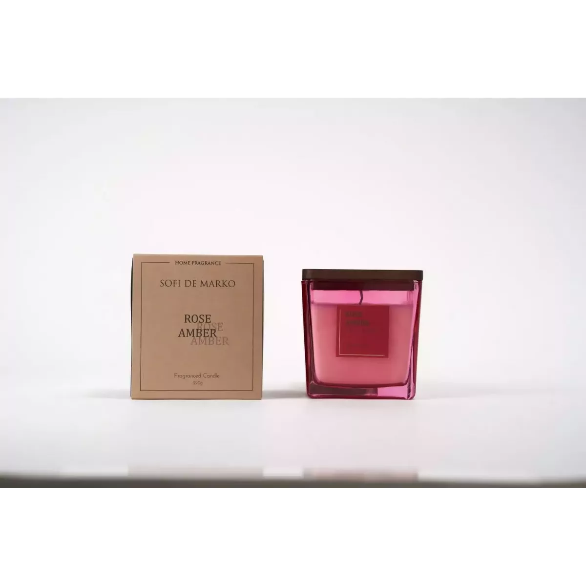 Свеча ароматическая Sofi De Marko "Rose Amber" (220гр), 1 шт