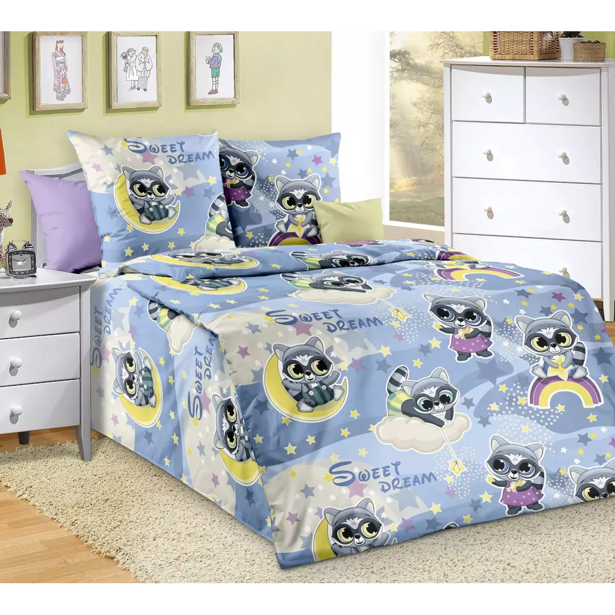 Комплект постельного белья Бамбино “Сумерки” (поплин), 1.5 спальный