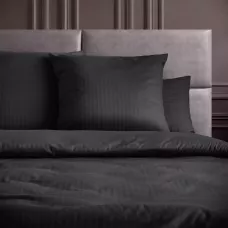 Комплект постельного белья Verossa stripe-sateen “Black”, 1.5 спальный