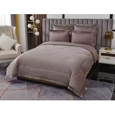 Комплект с одеялом-покрывалом Sofi De Marko “Энрике” (кофе), семейный