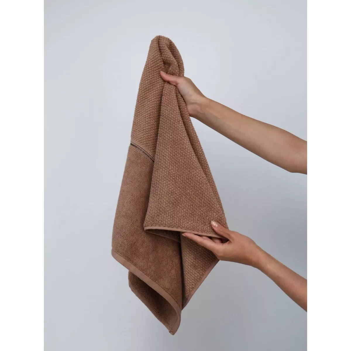 Махровое полотенце DonCotton “Lusso” (мокко), 50х90