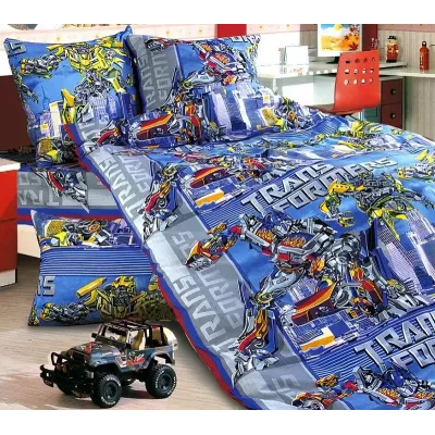 Комплект постельного белья Бамбино “Трансформеры” (перкаль), 1.5 спальный