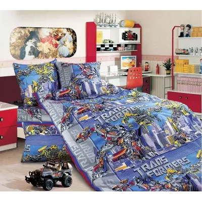 Комплект постельного белья Бамбино “Трансформеры” (перкаль), 1.5 спальный
