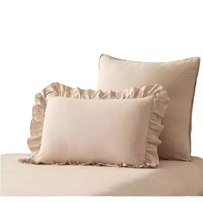 Комплект постельного белья Karteks "Вареный жаккард с рюшей" VJ-02, двухспальный