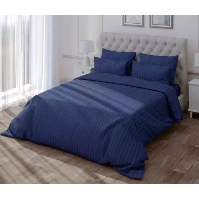 Комплект постельного белья Verossa stripe-sateen “Indigo”, семейный