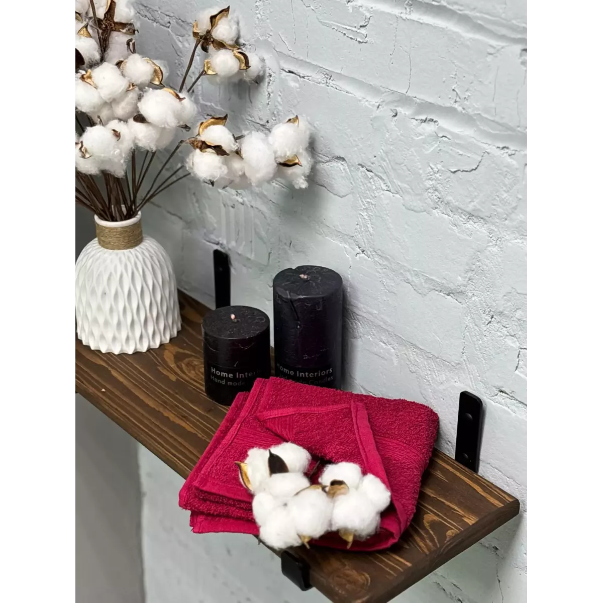 Махровое полотенце Туркмения (бордовый), 50х90