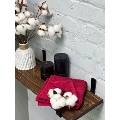 Махровое полотенце Туркмения (бордовый), 40х70