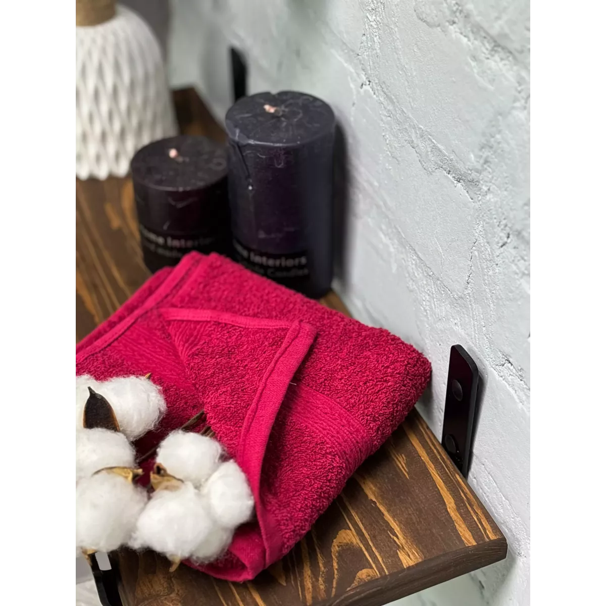 Махровое полотенце Туркмения (бордовый), 50х90