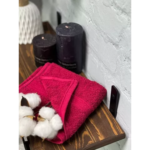 Махровое полотенце Туркмения (бордовый), 40х70