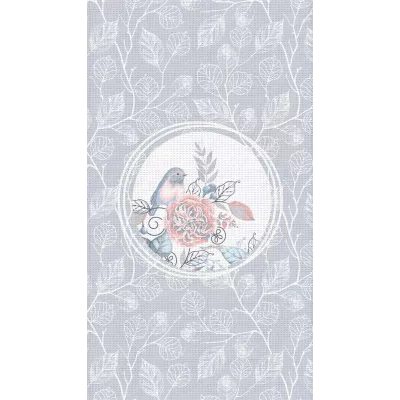 Вафельное полотенце Verossa "Птички серые 2", 40х70