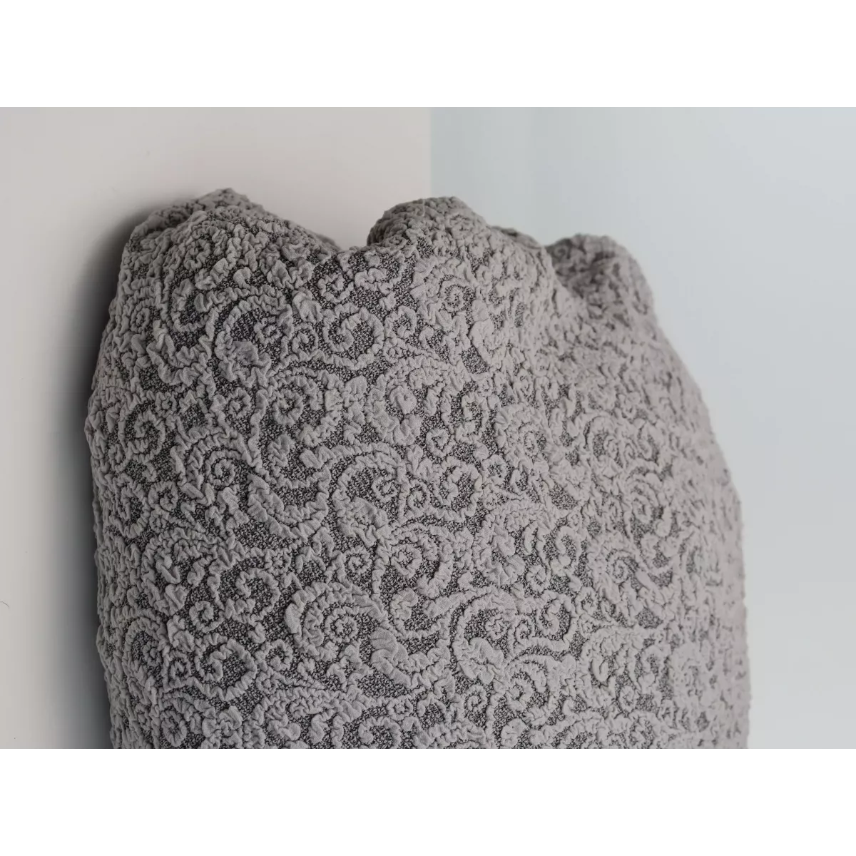 Чехол на угловой диван Жаккард серый