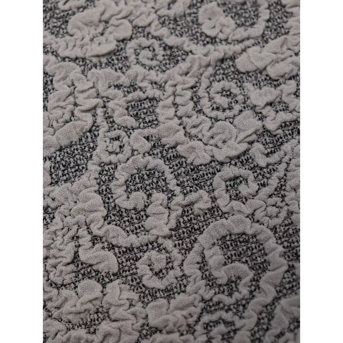 Чехол на угловой диван Жаккард серый