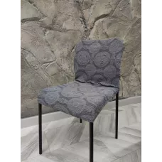 Чехлы на на стул с узором (без оборки) антрацит