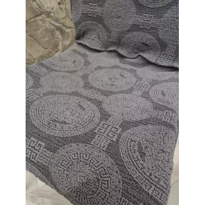 Чехлы на на стул с узором (без оборки) антрацит