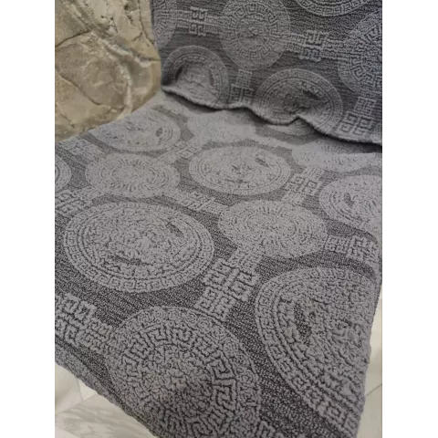 Чехлы на на стул с узором (без оборки) антрацит