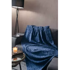 Махровое покрывало Karteks "Venesia" жаккард (синий), 160х220