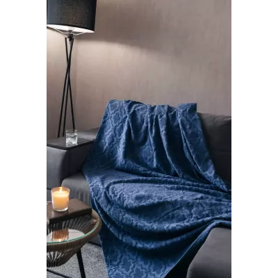 Махровое покрывало Karteks "Venesia" жаккард (синий), 160х220